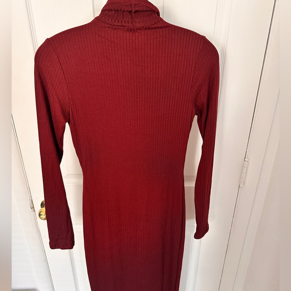 ♥️ Turtleneck Ribbed Maxi Dress - Picture 8 of 11
